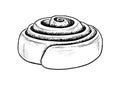 Vector illustration of Cinnamon Roll Royalty Free Stock Photo