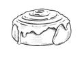 Vector illustration of Cinnamon Roll Royalty Free Stock Photo