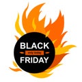 Circle banner with Black Friday Royalty Free Stock Photo