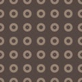 Circle pattern. Vector illustration of circles and zeroes seamless pattern. Noughts and crosses background