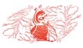 Circulatory system, heart and vessels illustration