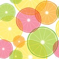 Orange, lemon and lime citrus seamless tile pattern