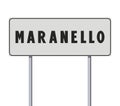 Maranello City road sign Royalty Free Stock Photo