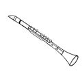 Vector illustration of clarinet of a wind musical instrument Royalty Free Stock Photo