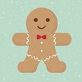 Vector illustration of classic christmas gingerbread man cookie Royalty Free Stock Photo