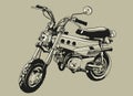 Vector illustration classic motorcycle MT 50J trailhopper