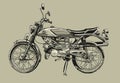 Vector illustration classic motorcycle T-125 stinger