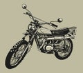 Vector illustration classic motorcycle TC 90R blazer