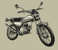 Vector illustration classic motorcycle TS-50R Gaucho