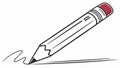 Classic pencil design, graphite and sketching tool vector design Generative AI Royalty Free Stock Photo