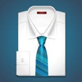 Vector illustration of a classic white shirt Royalty Free Stock Photo