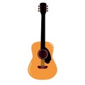 Vector illustration. Classical wooden guitar. String plucked musical instrument. Small acoustic guitar or ukulele. Rock Royalty Free Stock Photo