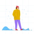 Vector illustration. Climate change concept. Character design, vector flat illustration