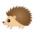 Vector illustration Cute Cartoon hedgehog Royalty Free Stock Photo