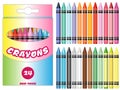 Vector Illustration Colorful Crayons Set Royalty Free Stock Photo
