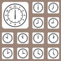 Vector Illustration, Clock Icon for Creative and Design Work