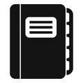 Black notebook icon on white background Royalty Free Stock Photo
