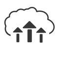 Vector illustration of cloud backup upload icon Royalty Free Stock Photo