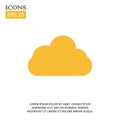 Vector illustration of cloud flat design icon Royalty Free Stock Photo