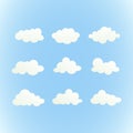 Vector illustration of clouds collection vector illustration Royalty Free Stock Photo