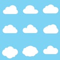 Vector illustration of clouds collection Royalty Free Stock Photo