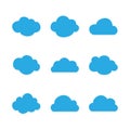 Vector illustration of clouds collection Royalty Free Stock Photo