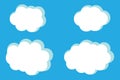 Vector illustration of clouds collection