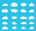 Vector illustration of clouds collection Royalty Free Stock Photo