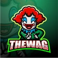 Clown mascot esport logo design Royalty Free Stock Photo