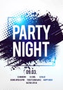 Vector illustration club disco party night flyer dancing event template with colorful background Royalty Free Stock Photo