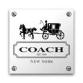 Illustration of Coach isolated on a white plate. For illustrative editorial use