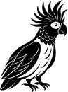 A Cockatoo Silhouette Vector Illustration