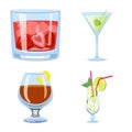 Vector design of cocktail and drink icon. Collection of cocktail and ice vector icon for stock.