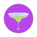 Vector illustration of a cocktail margarita in a glass Royalty Free Stock Photo