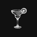 Vector illustration of cocktail margarita. Royalty Free Stock Photo