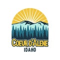 Vector illustration of coeur d`alene