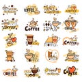 Coffee label tag sticker for Advertisement Royalty Free Stock Photo