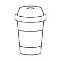 Vector illustration of coffee and plastic icon. Web element of coffee and beverage stock vector illustration.