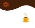 Vector illustration of coffee template background with coffee br Royalty Free Stock Photo