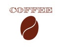 Vector illustration of coffee template background with coffee br Royalty Free Stock Photo