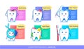 Collection of designs with tooth characters