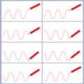 Color pencil drawing sinusoid ani sprite sheet