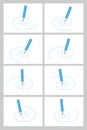 Color pencil drawing spiral animation sprite sheet