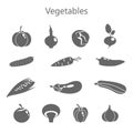Vector illustration of color set of vegetables Royalty Free Stock Photo
