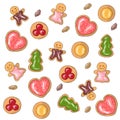 Vector illustration of colored cookies