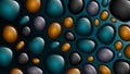 Vector illustration of colored sea pebbles, vibrant colors