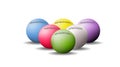 Vector illustration of colorful balls showing leadership skills