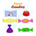 Vector illustration of colorful candies