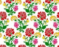 Vector illustration of colorful flower pattern