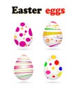 Vector illustration of colorful painted Easter eggs